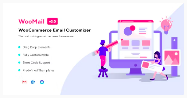 Product page of WooMail, a WooCommerce Email Template Plugin