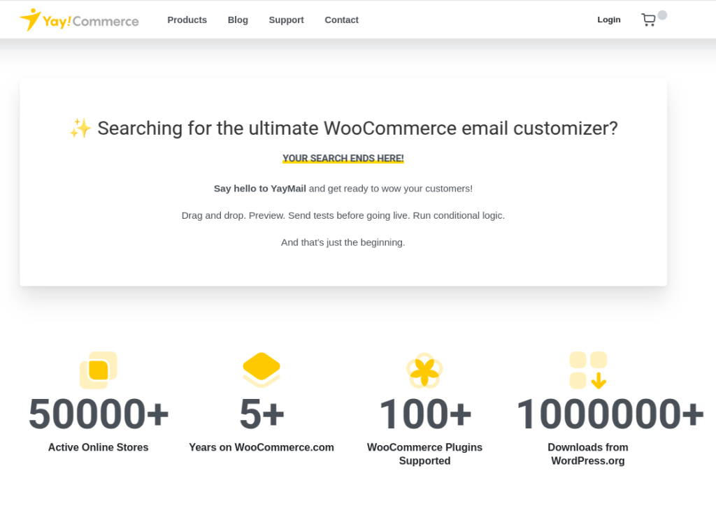 yaymail homepage

