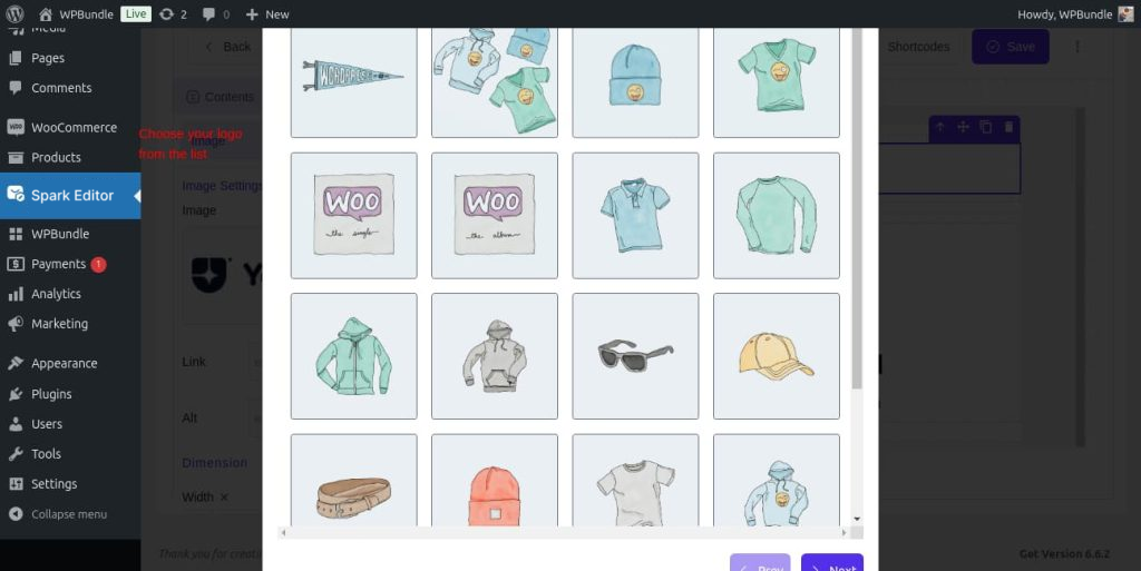 Adding-logo-from-WooCommerce-media-library