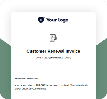 Customer Renewal Invoice