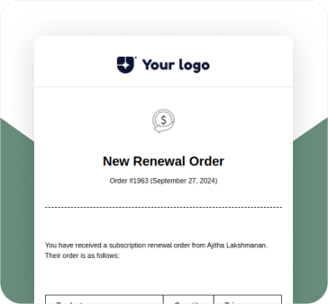 New Renewal Order