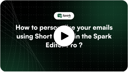 How to personalise your emails using Short codes in the Spark Editor Pro