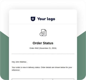 Customer Order Status Email Template