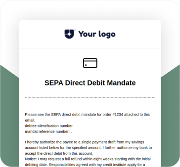 sepa direct debit mandate