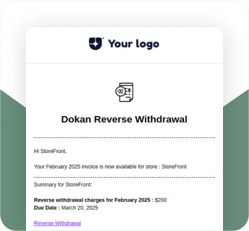 Dokan Reverse Withdrawal