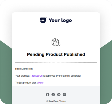 Pending Product Published