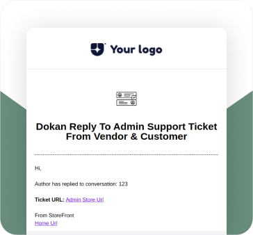 support ticket from customer