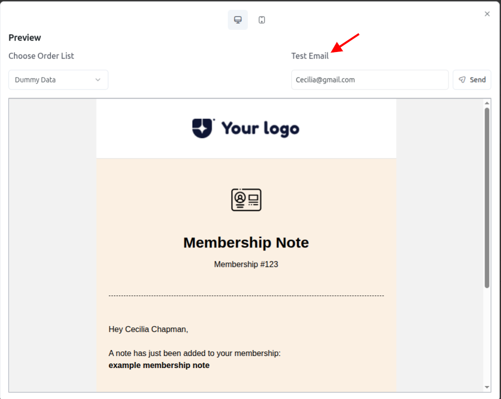 Test woocommerce email spark editor