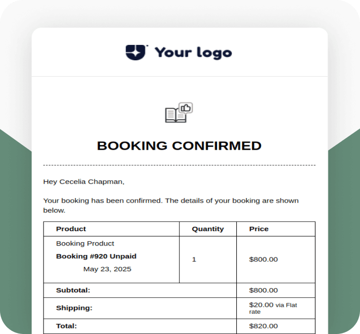 Booking Confirmed