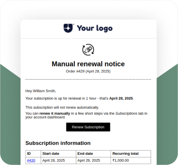 Manual Renewal Notice