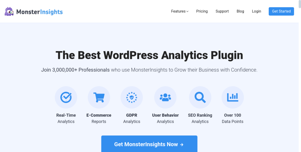 Monsterinsights homepage
