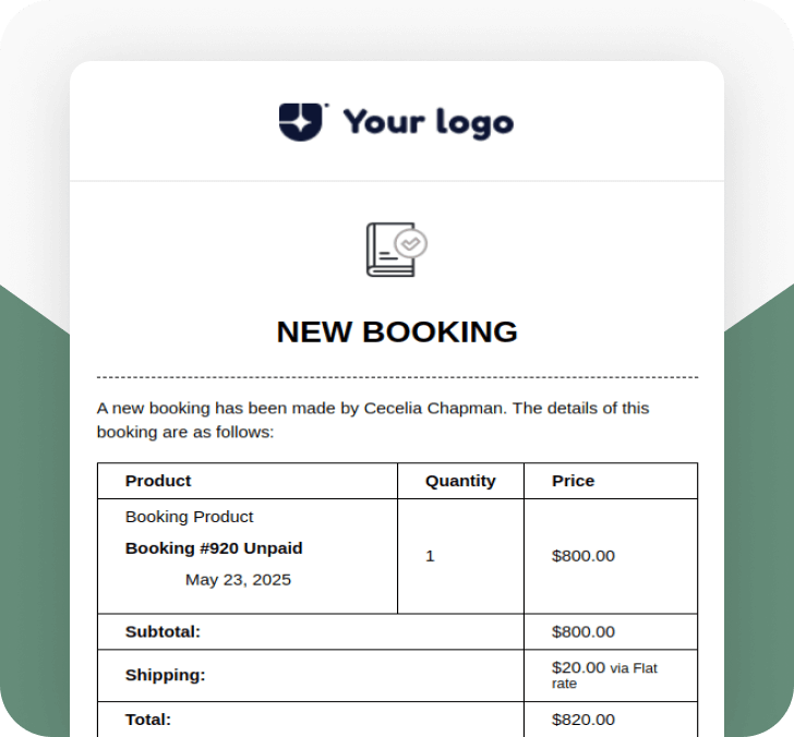 New Booking
