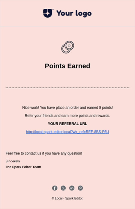 points earned mail
