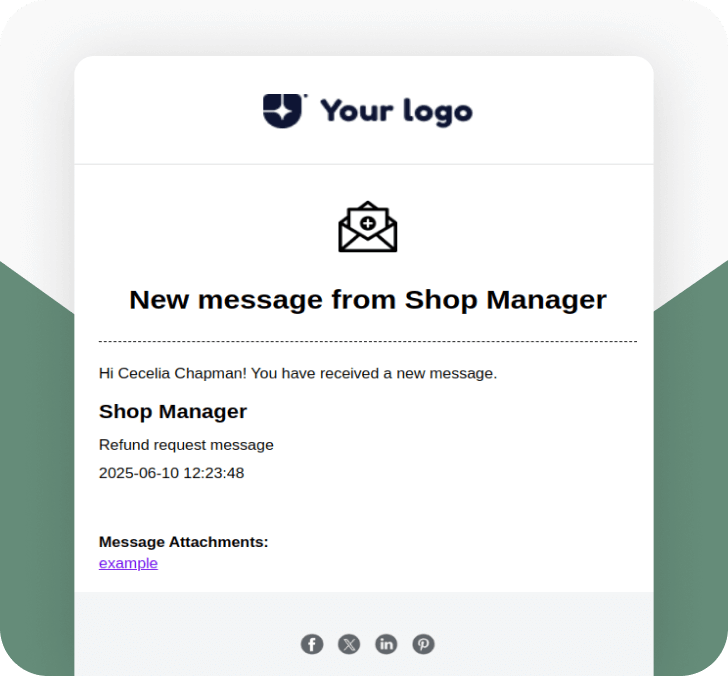 New Message Shop Manager one