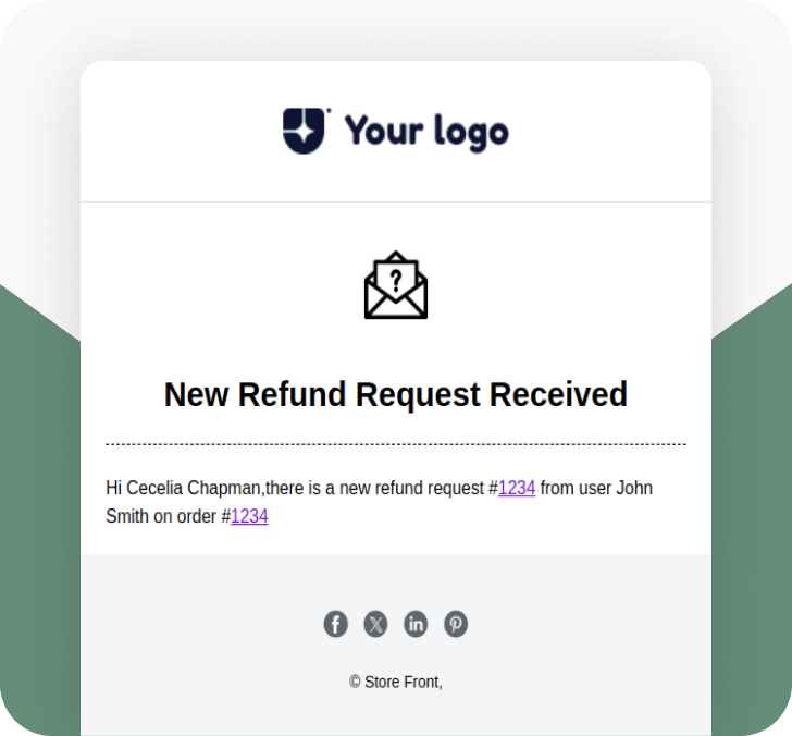 New Refund Request Email (For Admin)