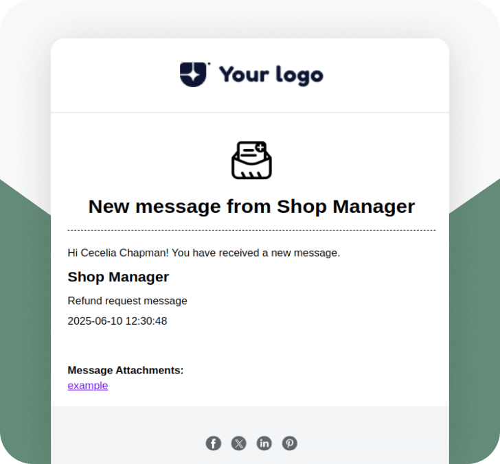 New Message Shop Manager