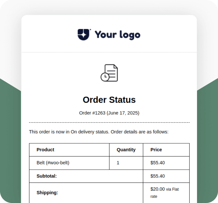 Order Status - Admin module