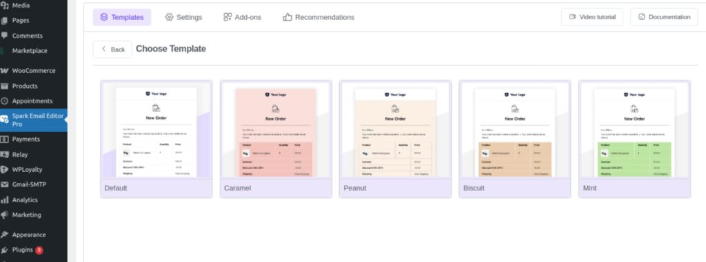 Variation of templates
