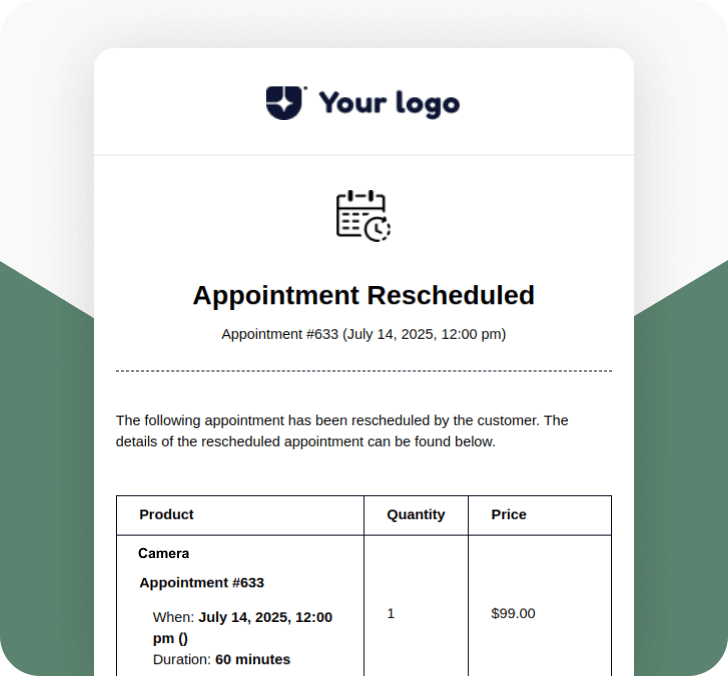 Appointment Rescheduled