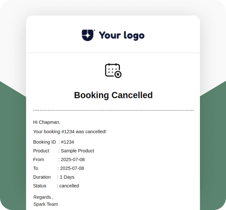 Booking Cancelled