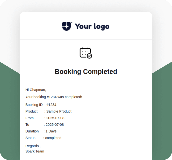 Booking Completed