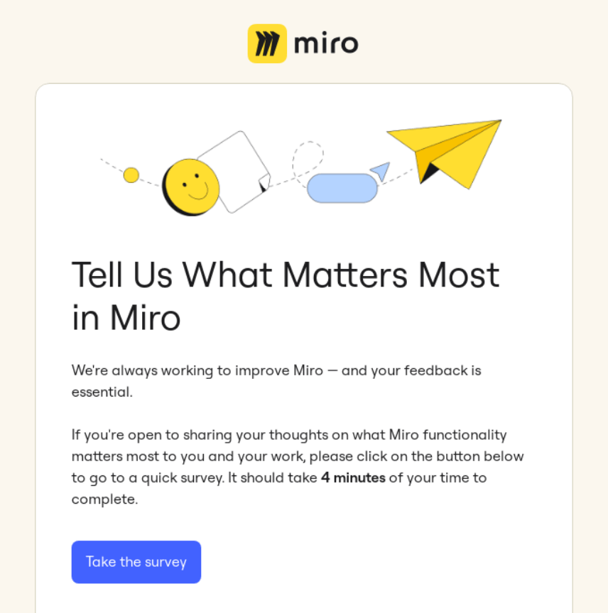 Survey emails