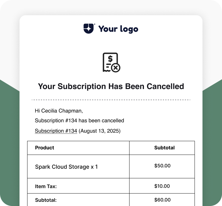 Subscription Status Cancelled