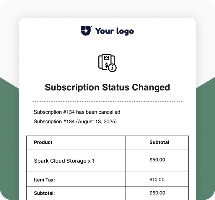 Subscription Status Changed