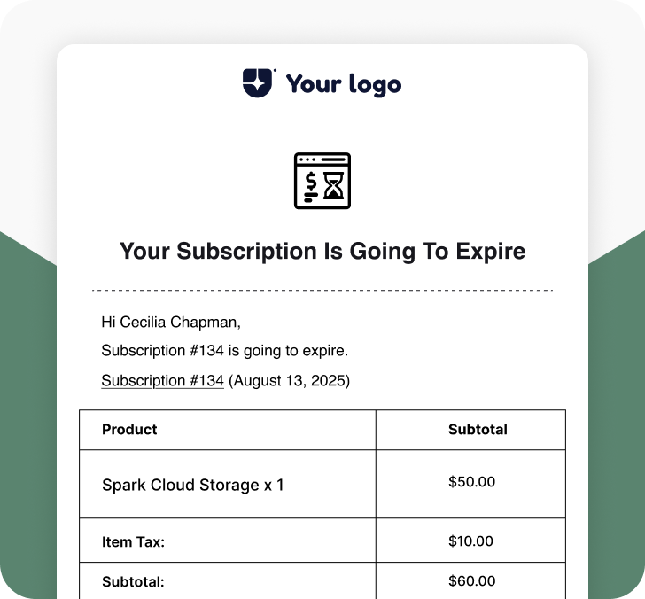 Your Subscription Is Going To expire
