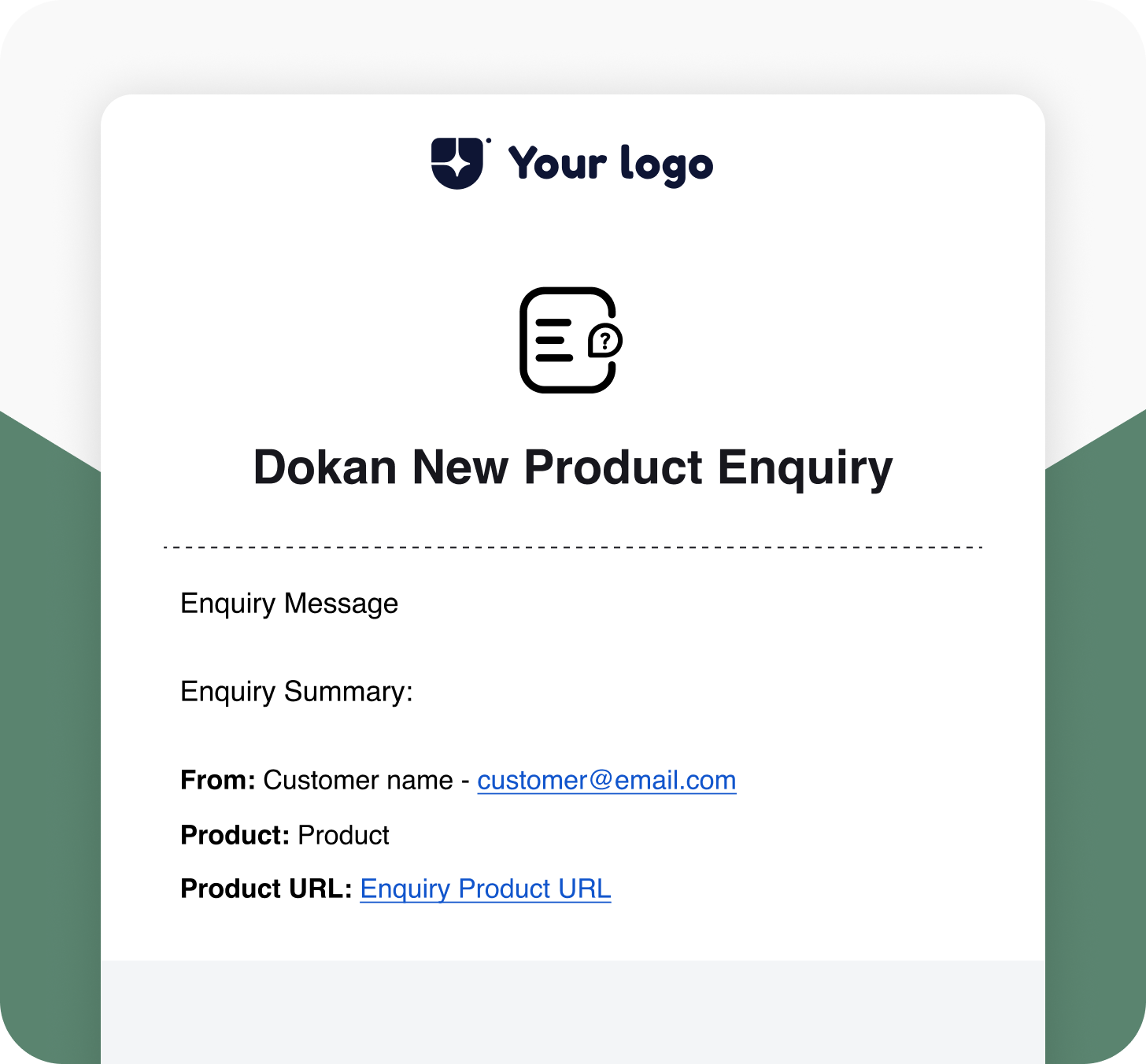 Dokan New Product Enquiry