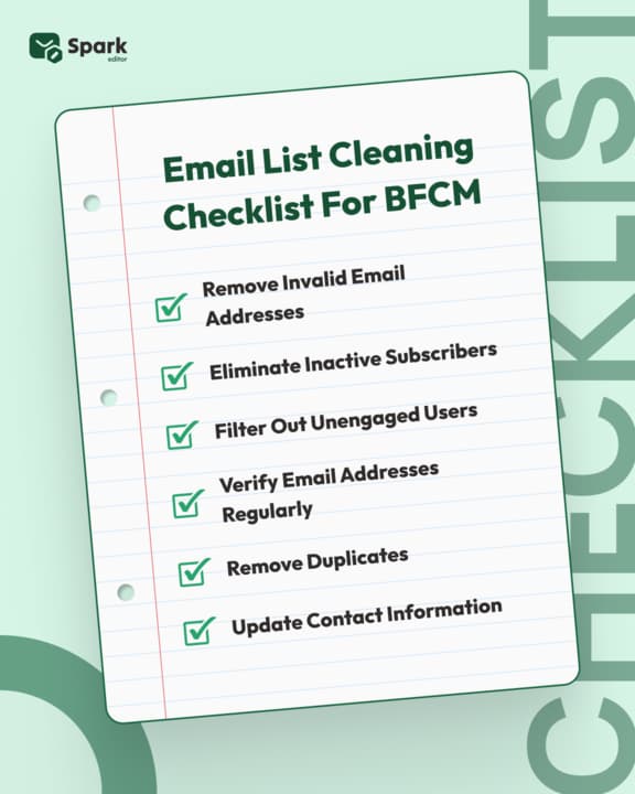 Email List Cleaning Checklist for BFCM