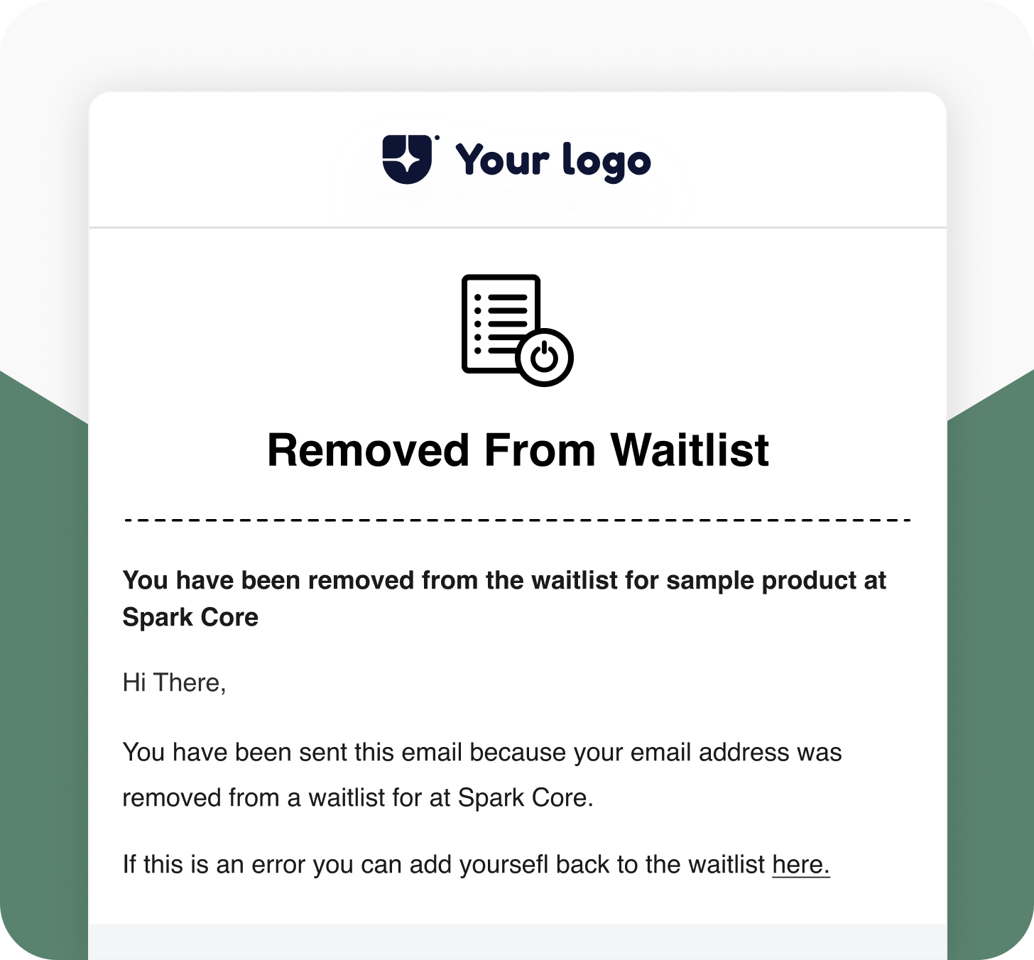 Removed From Waitlist